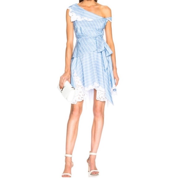 Jonathan Simkhai scallop cutout mini wrap dress 2 - Picture 1 of 7